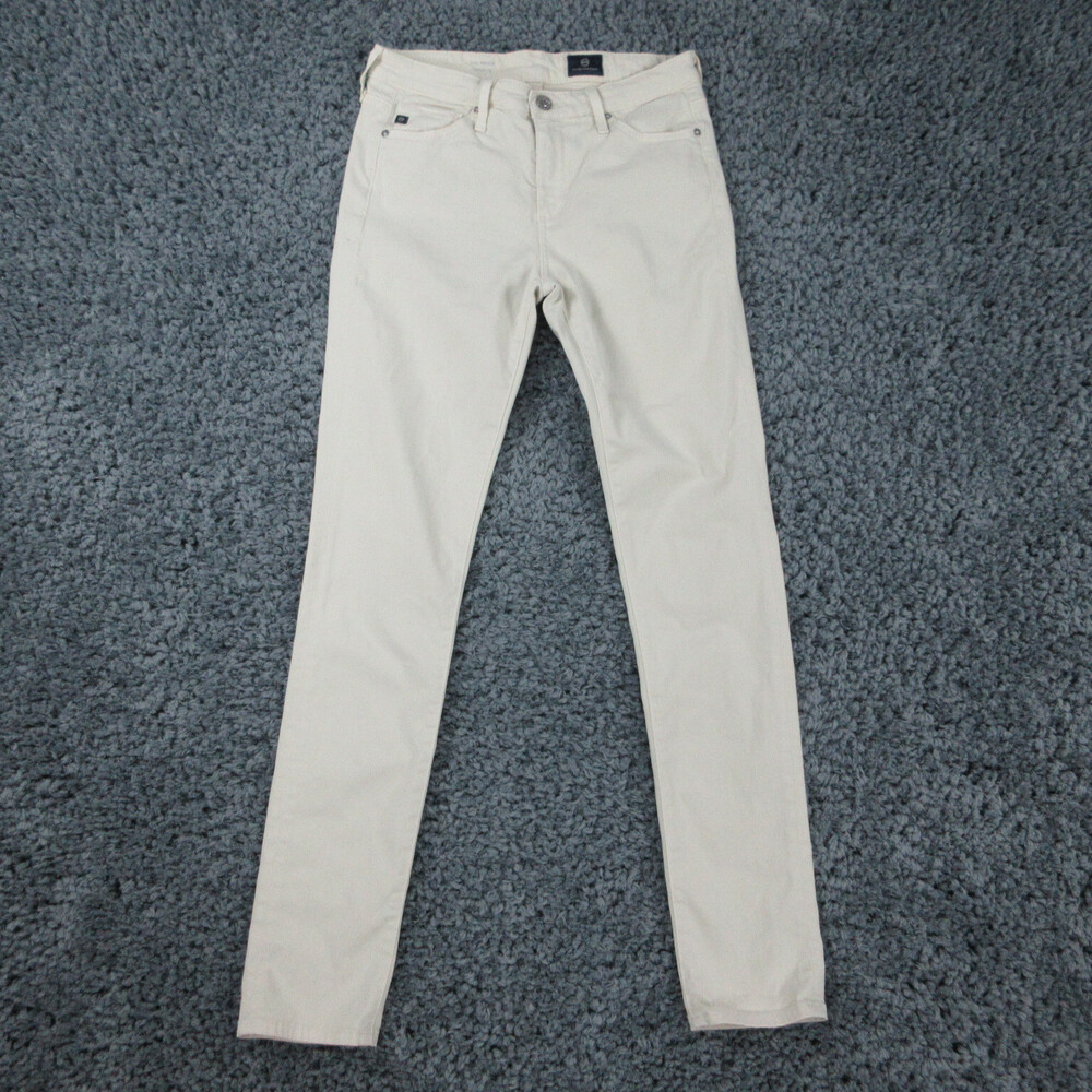Adriano Goldschmeid Jeans Womens 25R Beige Denim The Prima Cigarette Leg 26x30*
